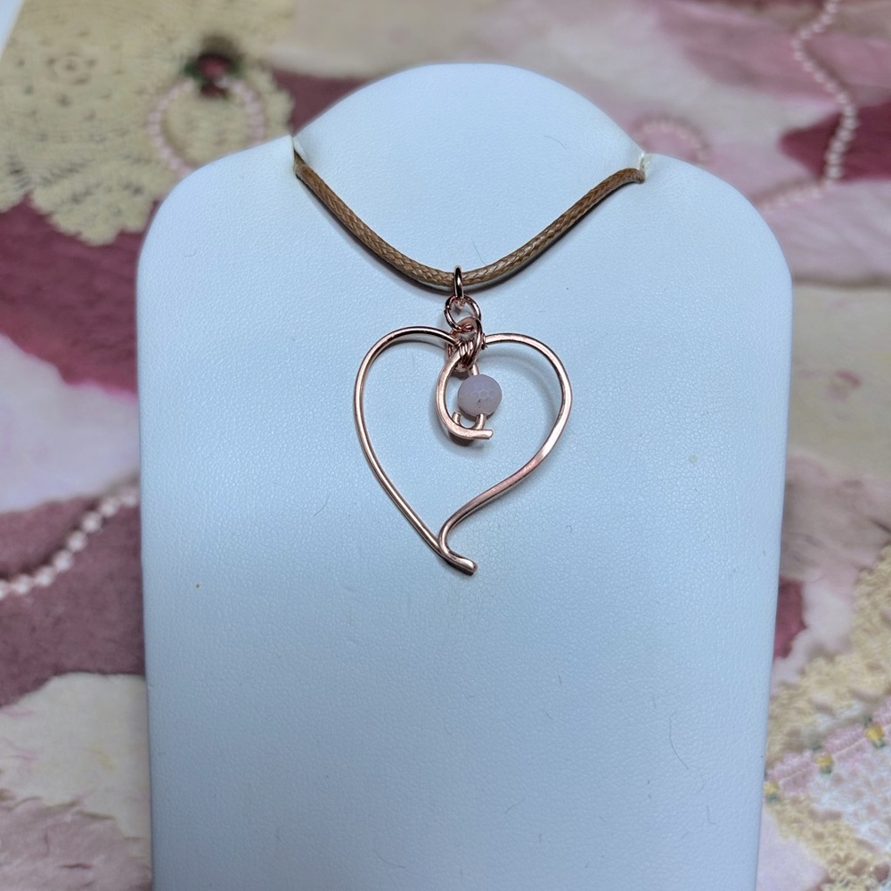 Handmade wire wrapped copper heart